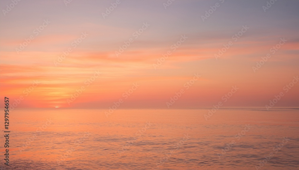 Obraz premium 바다에서 보는 저녁 노을