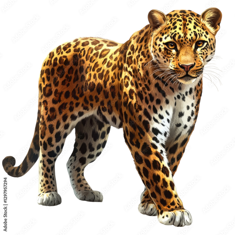 Fototapeta premium leopard clipart, on a transparent background