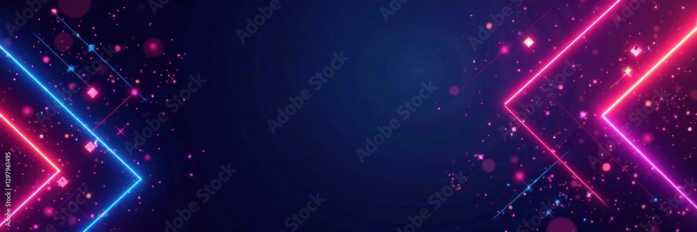 Geometric patterns with neon lights on a dark background, dark, glowing, illuminated Geometric patterns with neon lights on a dark background, dark, glowing, illuminated