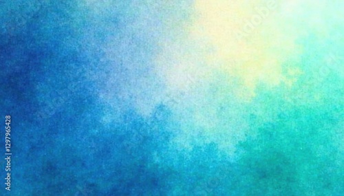 Gradient ombre blue and green watercolor background, nature-inspired, gradient, blue