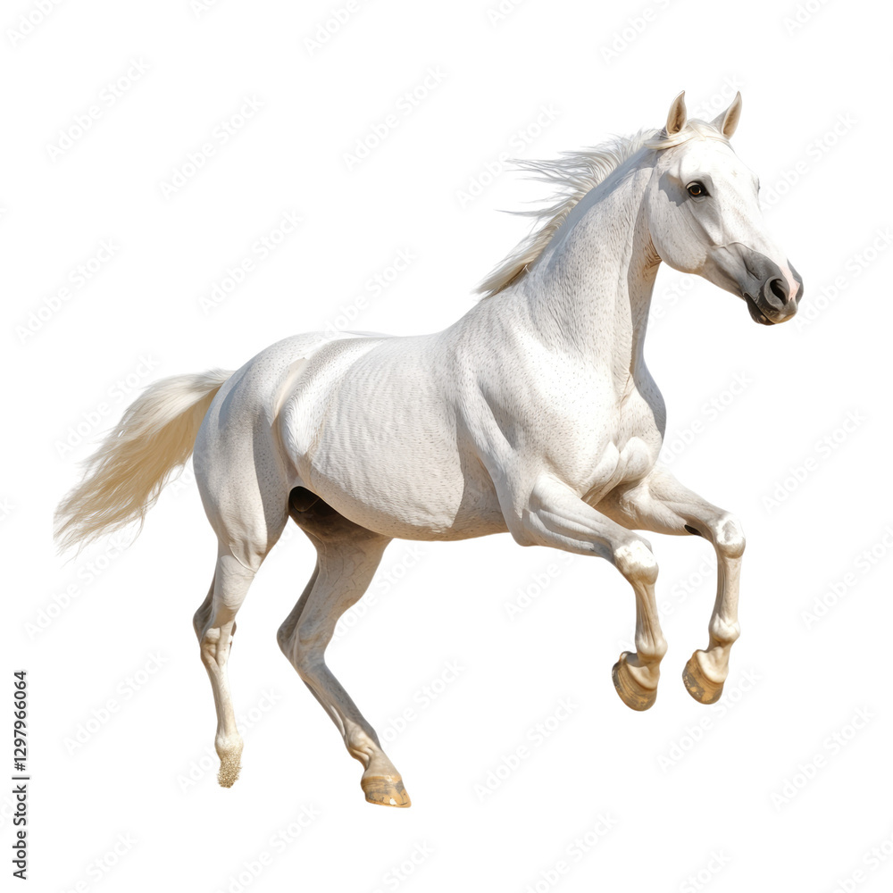 Obraz premium A beautiful horse running on a transparent background