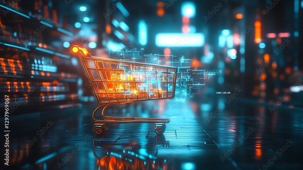 High-tech retail cart concept images High-tech retail cart concept images