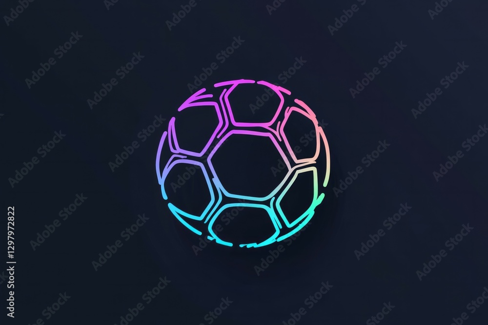 Naklejka premium Soccer ball or football flat icon for sports apps and websites