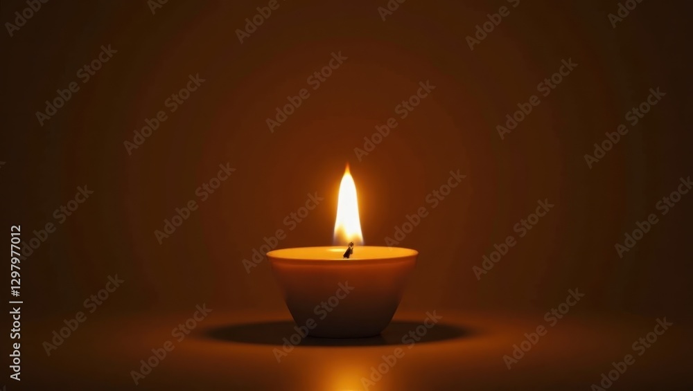 Fire Cupping. Candle is lit in dark and is glowing Fire Cupping. Candle is lit in dark and is glowing