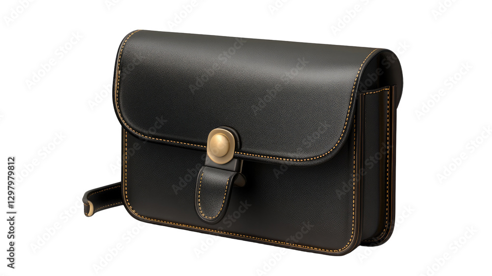 Fototapeta premium Classic Leather Bag: A timeless leather bag, exuding an air of understated elegance and practicality, showcasing its quality craftsmanship and refined design.
