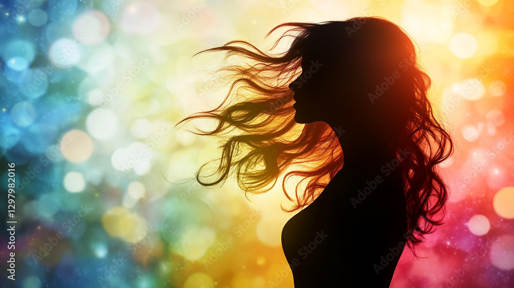 Back view silhouette of woman in open-back skinny dress standing in glowing 3D space multiverse galaxy symbolizing digital journey through realms of energy matter countless modern stories
Back view silhouette of woman in open-back skinny dress standing in glowing 3D space multiverse galaxy symbolizing digital journey through realms of energy matter countless modern stories