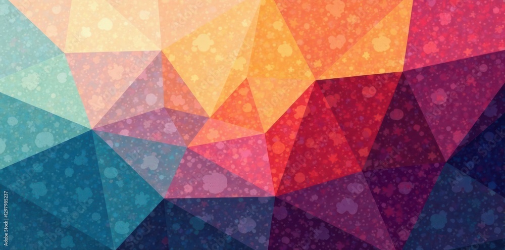 Fototapeta premium Muted colors blend with geometric shapes in abstract harmony, muted tones, , geometry
