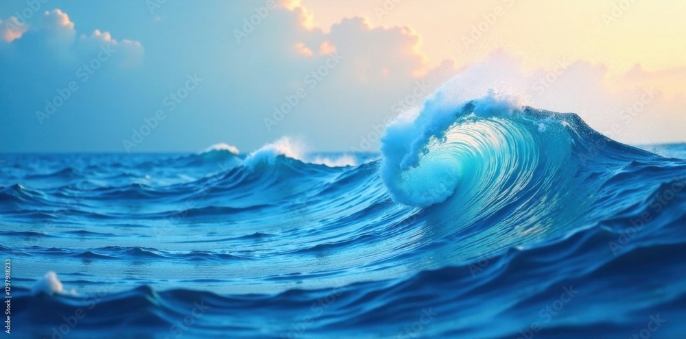 Oceanic wave background with stylized wavy lines and subtle gradient colors, abstract, seamless, waves Oceanic wave background with stylized wavy lines and subtle gradient colors, abstract, seamless, waves