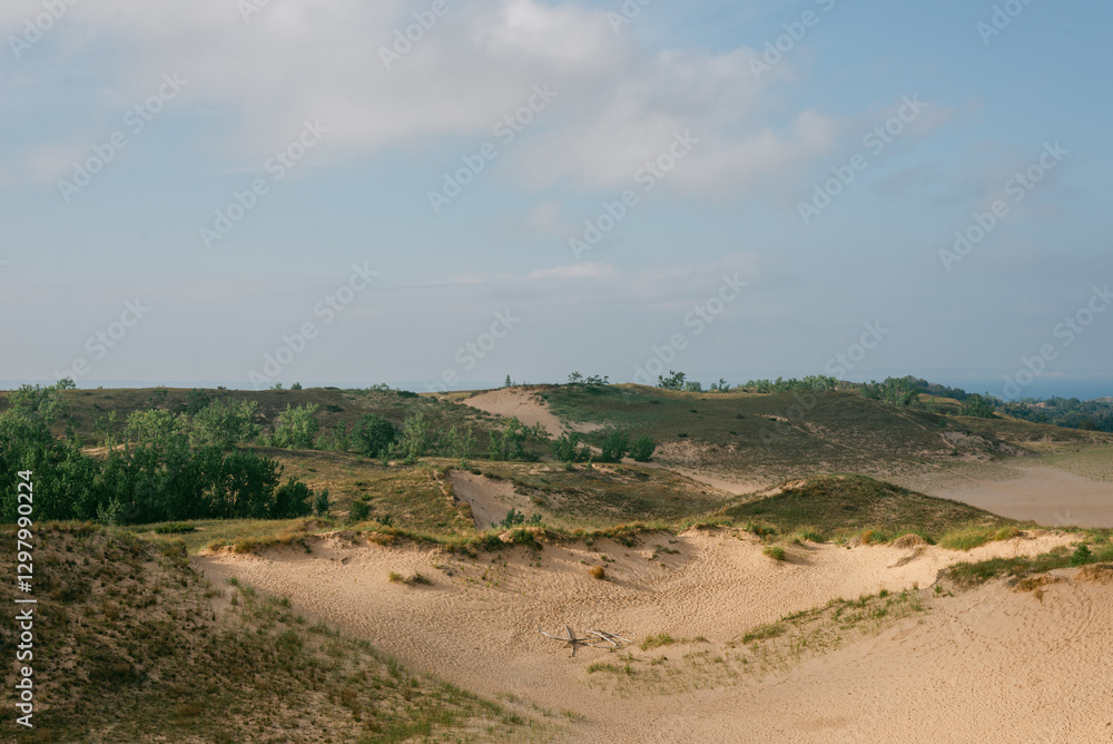Hiking Michigan's Sand Dunes on a Summer's Day Hiking Michigan's Sand Dunes on a Summer's Day