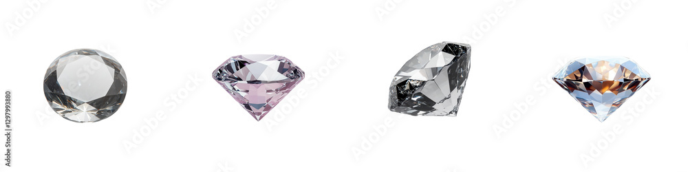 Captivating collection of gemstones displaying their mesmerizing facets radiant shine and brilliant clarity  These precious luxurious stones exude elegance sophistication and a sense of opulence