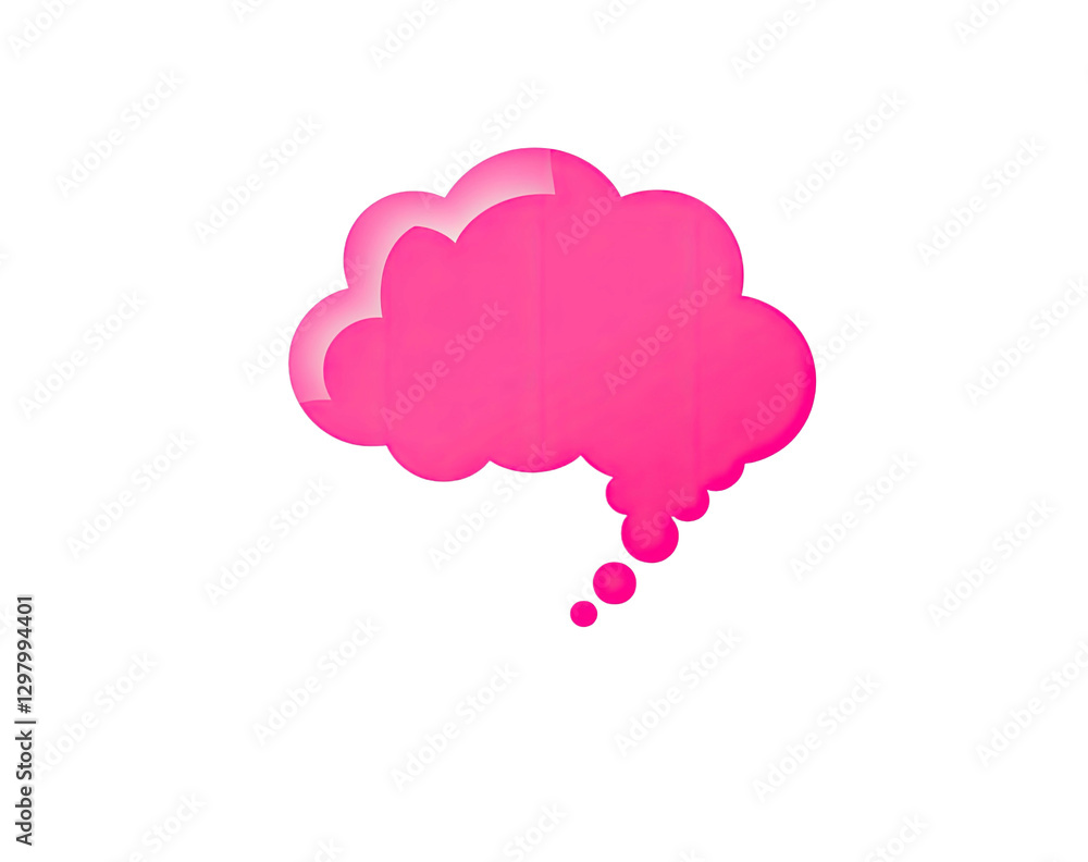 Minimalist Communication Bubble Graphic with Geometric Shapes and No Shadows for UI Design, Marketing Materials