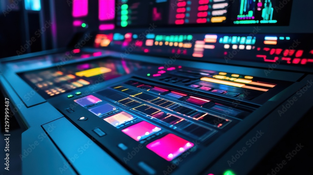Obraz premium Digital Control Panel in Modern Studio Environment