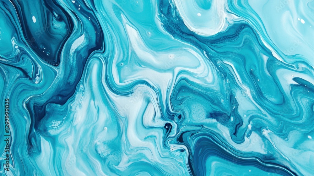 Fototapeta premium Cyan random painted background