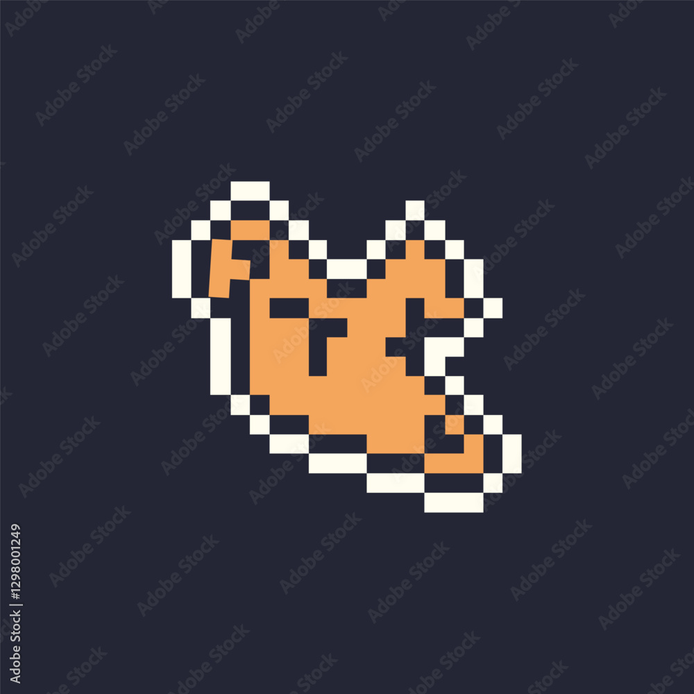 Fototapeta premium this is Dog face icon in pixel art with colorful color and this item good for presentations,stickers, icons, t shirt design,game asset,logo and your project.