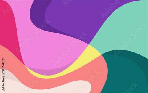 Colorful wave and fluid background for summer background
