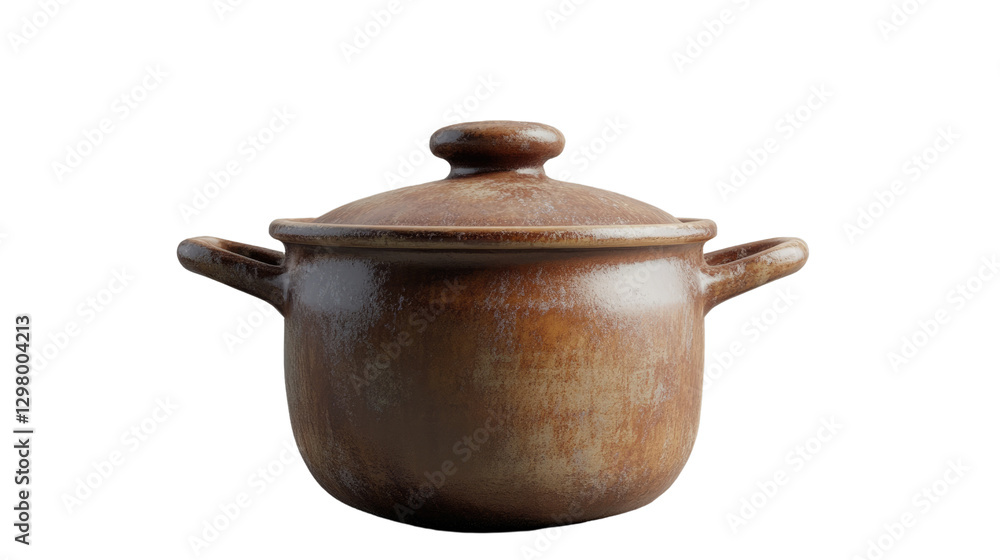 Rustic Clay Cooking Pot: A classic brown clay cooking pot with a lid, perfect for creating delicious home-cooked meals. This image evokes warmth and tradition, ideal for culinary-themed projects. Rustic Clay Cooking Pot: A classic brown clay cooking pot with a lid, perfect for creating delicious home-cooked meals. This image evokes warmth and tradition, ideal for culinary-themed projects.