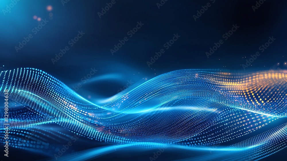 Dynamic blue waves of light create a captivating digital landscape, showcasing the beauty of technology and innovation in a stunning visual display. Dynamic blue waves of light create a captivating digital landscape, showcasing the beauty of technology and innovation in a stunning visual display.