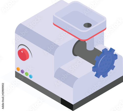 Take a look at this amazing icon of meat grinder in modern style