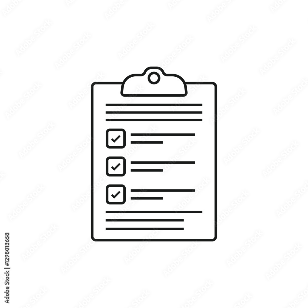 Clipboard with checklist icon in flat style. Planning and organization of work vector illustration on isolated background. Document sign business concept. Clipboard with checklist icon in flat style. Planning and organization of work vector illustration on isolated background. Document sign business concept.