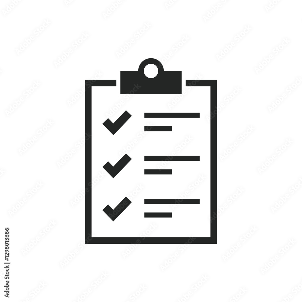 Clipboard with checklist icon in flat style. Planning and organization of work vector illustration on isolated background. Document sign business concept. Clipboard with checklist icon in flat style. Planning and organization of work vector illustration on isolated background. Document sign business concept.