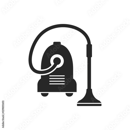 Vacuum cleaner icon in flat style. Equipment for house cleaning vector illustration on isolated background. Clean machine sign business concept.
