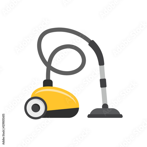 Vacuum cleaner icon in flat style. Equipment for house cleaning vector illustration on isolated background. Clean machine sign business concept.
