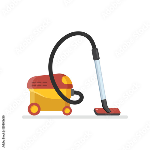 Vacuum cleaner icon in flat style. Equipment for house cleaning vector illustration on isolated background. Clean machine sign business concept.