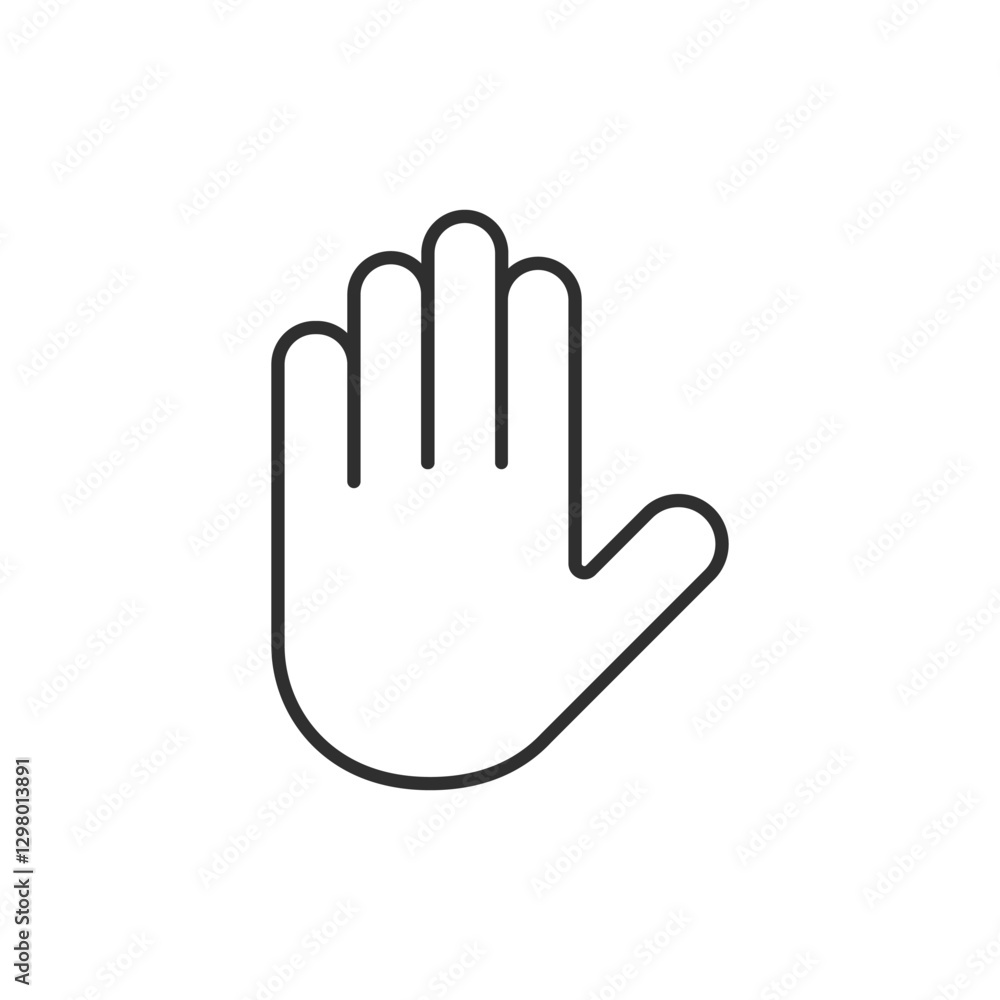 Stop sign with hand icon in flat style. Traffic control vector illustration on isolated background. Attention sign business concept. Stop sign with hand icon in flat style. Traffic control vector illustration on isolated background. Attention sign business concept.