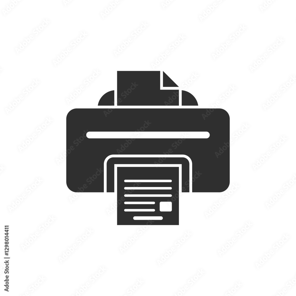 Printer icon in flat style. Office machine vector illustration on isolated background. Printout sign business concept. Printer icon in flat style. Office machine vector illustration on isolated background. Printout sign business concept.