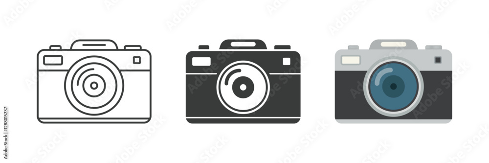 Camera icon set collection in flat style. Photography equipment vector illustration on isolated background. Photo sign business concept. Camera icon set collection in flat style. Photography equipment vector illustration on isolated background. Photo sign business concept.