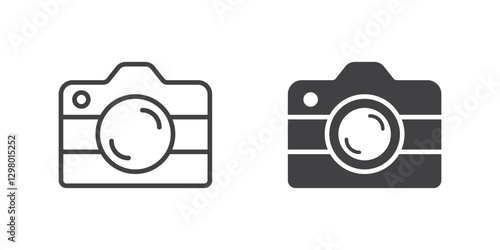 Camera icon in flat style. Photography equipment vector illustration on isolated background. Photo sign business concept.