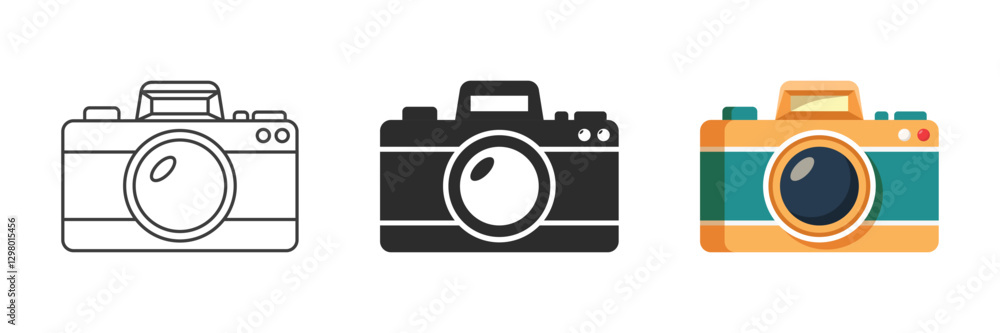 Camera icon set collection in flat style. Photography equipment vector illustration on isolated background. Photo sign business concept. Camera icon set collection in flat style. Photography equipment vector illustration on isolated background. Photo sign business concept.