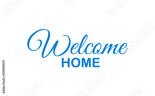 Welcome HOME（おかえりなさい）の文字の、よく目立つシンプルなロゴマーク
