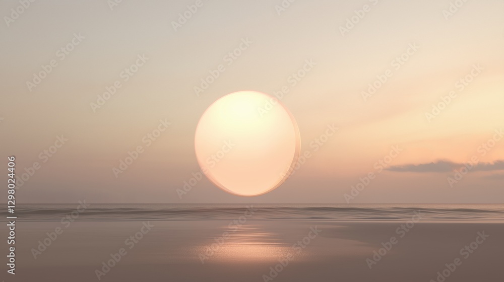 Photograph of a beautiful sunset over the ocean. the sky is a gradient of orange and pink hues, with the sun partially visible in the center of the image. Photograph of a beautiful sunset over the ocean. the sky is a gradient of orange and pink hues, with the sun partially visible in the center of the image.