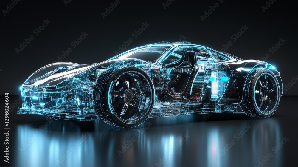 Self-repairing automotive body panels using AI-integrated nanotechnology, futuristic car innovation Self-repairing automotive body panels using AI-integrated nanotechnology, futuristic car innovation