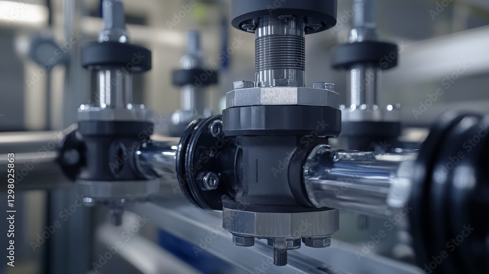 Smart mechanical valves adjusting fluid dynamics in AI-controlled industrial pipelines Smart mechanical valves adjusting fluid dynamics in AI-controlled industrial pipelines