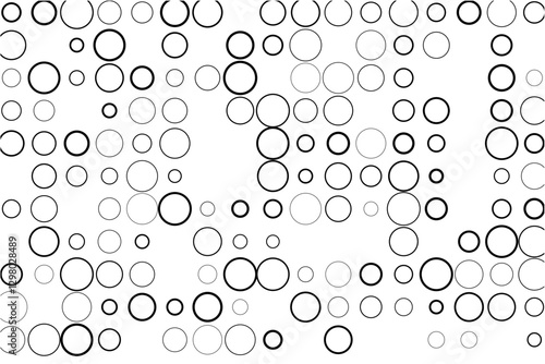 Minimalist design with intermittent missing circles pattern
