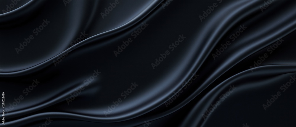 Fototapeta premium Abstract background with a dark blue color. it has a smooth and shiny texture, with wavy lines that create a sense of movement and depth.