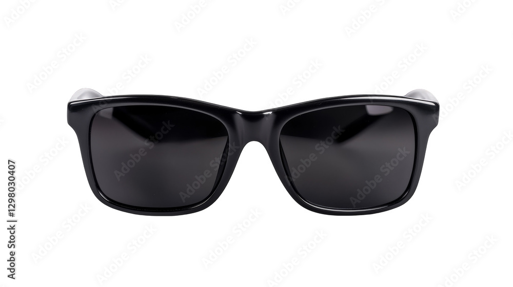 Striking black sunglasses with a white stripe accent, bold fashion statement for sun protection Striking black sunglasses with a white stripe accent, bold fashion statement for sun protection