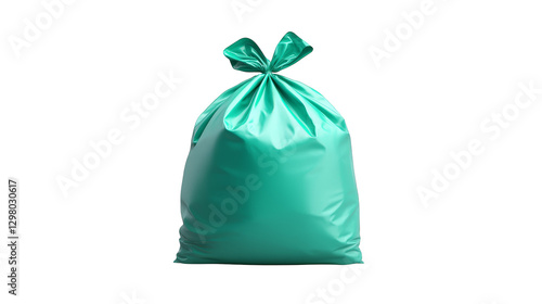 Elegant green gift bag with decorative bow, perfect for birthdays, holidays and special occasions