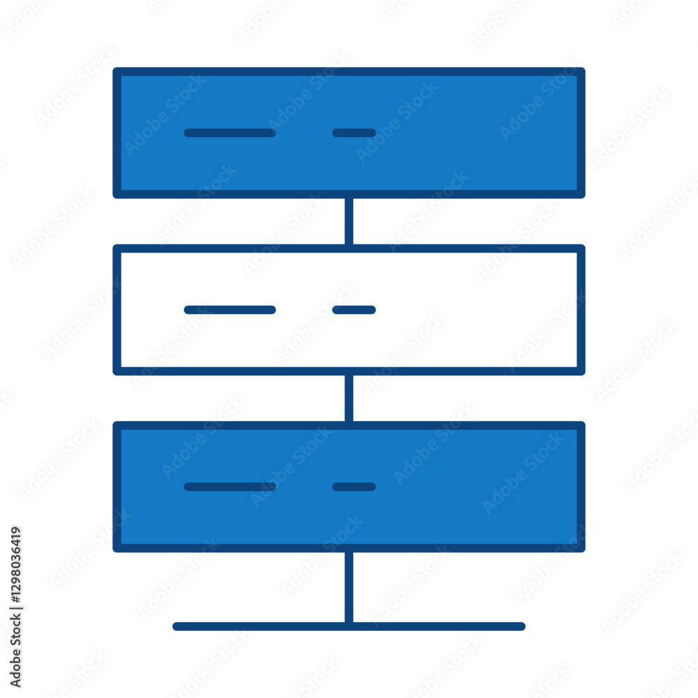 Server Blue Line Icon. Device, Technology, Smart Device, AI Line Editable Stroke Icons Server Blue Line Icon. Device, Technology, Smart Device, AI Line Editable Stroke Icons