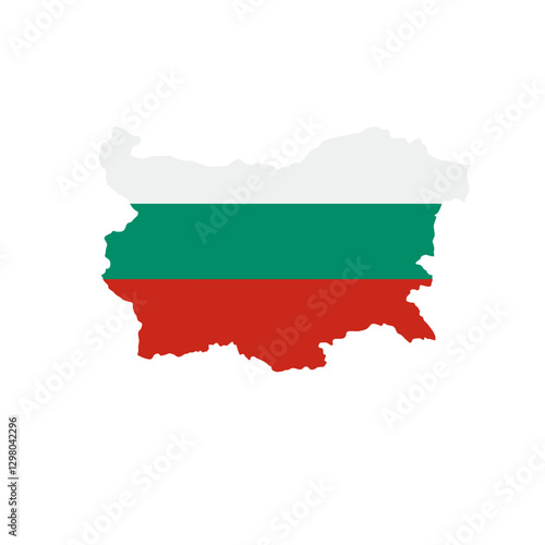 Free Download Silhouette vector illustration of the Bulgaria flag (White, Green, Red) on a white background - GFXLoad
