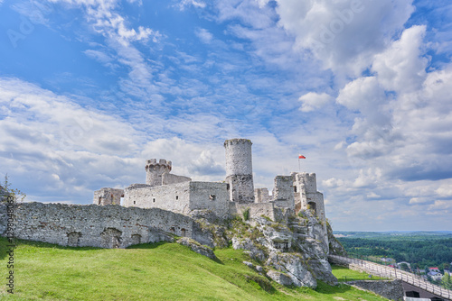 The old castle ruins of Ogrodzieniec fortifications, Poland	