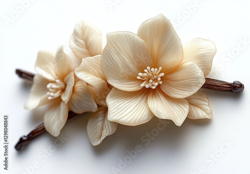 Wallpaper Mural Elegant Cream Colored Artificial Flowers with Delicate Petals and Fine Details for Home Decor or Floral Arrangements Torontodigital.ca