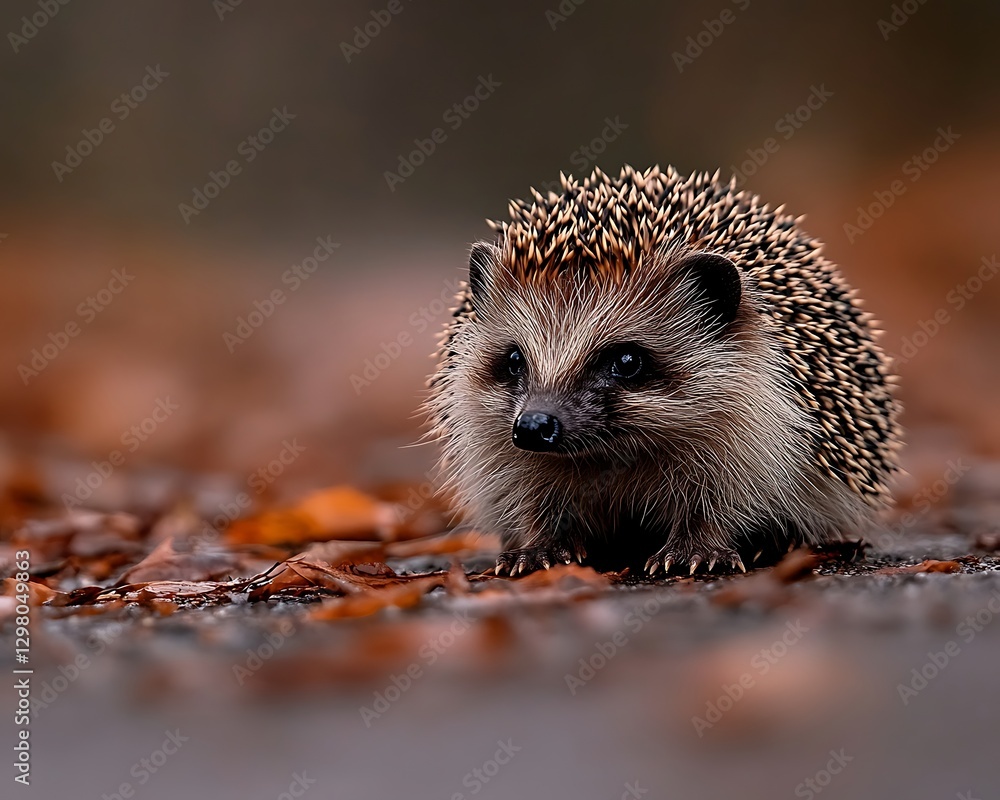Hedgehog autumn leaves forest ground nature Hedgehog autumn leaves forest ground nature