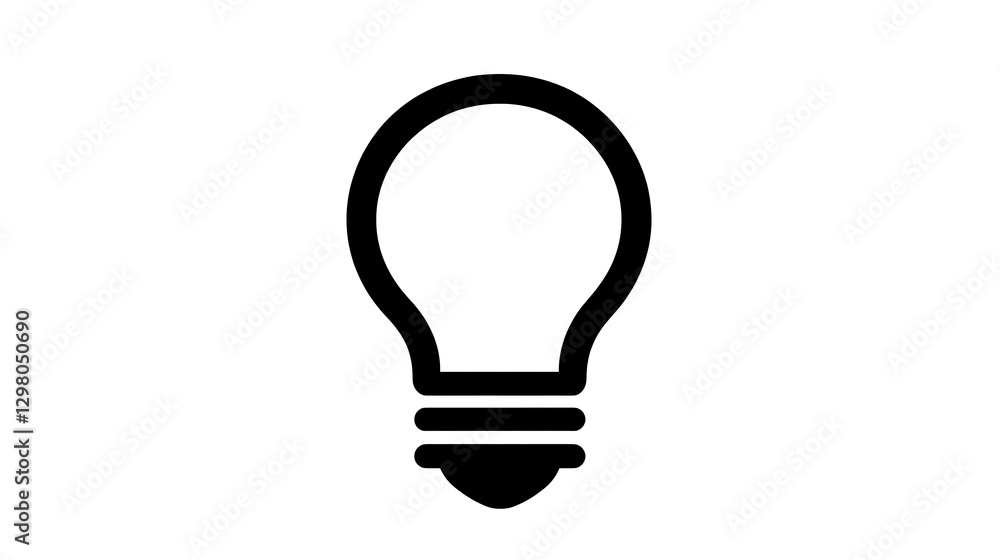 Idea, lightbulb, white, background, icon Idea, lightbulb, white, background, icon