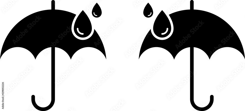 Waterproof Water Resistance icon. Waterproof icon Water resistant icons set package Water drop protection concept Logo isolated on white background illustration. Waterproof Water Resistance icon. Waterproof icon Water resistant icons set package Water drop protection concept Logo isolated on white background illustration.