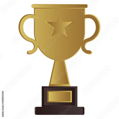 Trophy cup icon. flat style champions trophy cup vector.