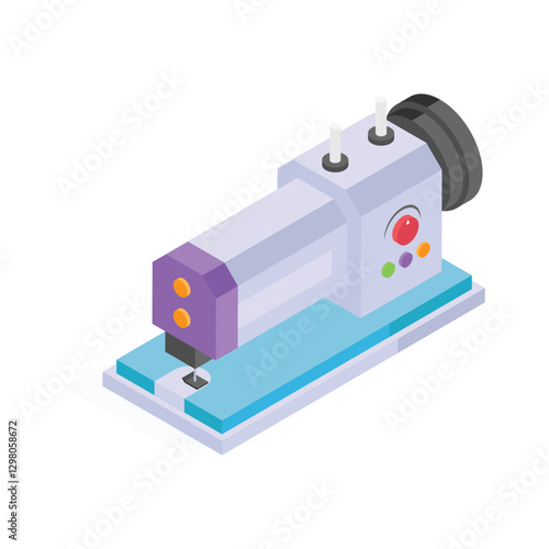 Automatic sewing machine for fabric stitching and repair.