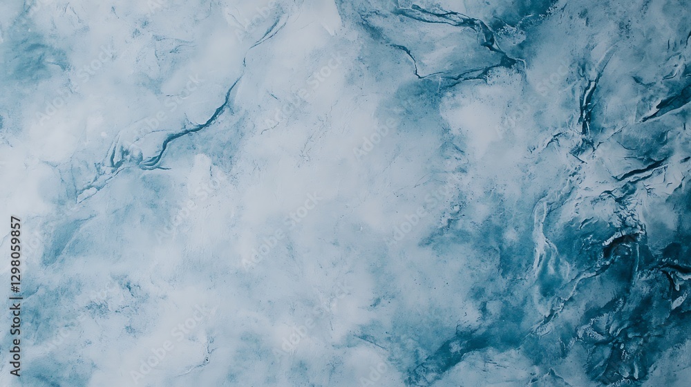 Obraz premium A serene blend of blue and white hues, creating an abstract and calming texture reminiscent of cloudy skies or ocean waves.